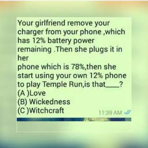 Is this love, wickedness or witchcraft?